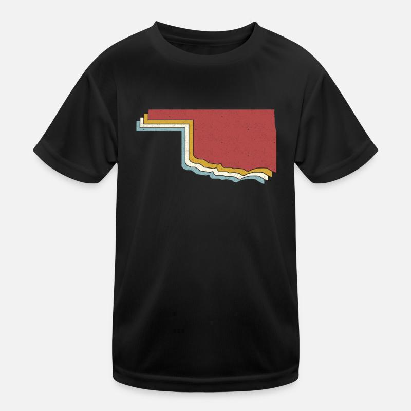 USA State - Vintage Map Oklahoma Kinder Funktions-T-Shirt