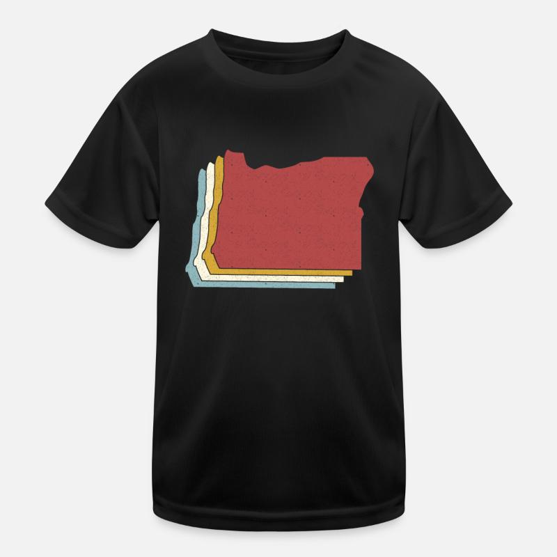 USA State - Vintage Map Oregon Kinder Funktions-T-Shirt
