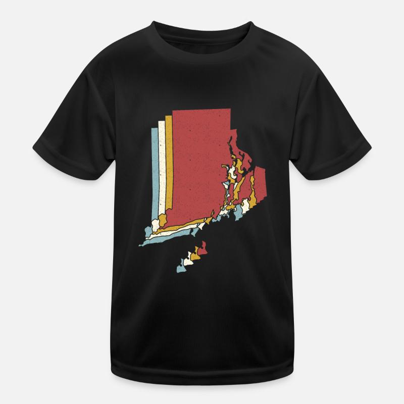 US State - Vintage Map Rhode Island Kids Functional T-Shirt