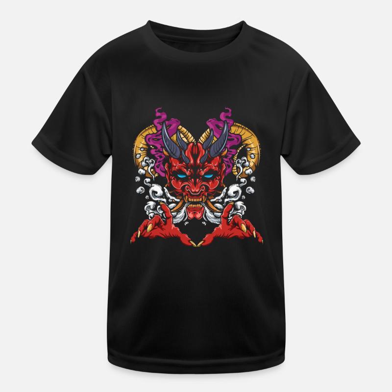 Devil Demon Retro Horror Scary Halloween Kids Functional T-Shirt