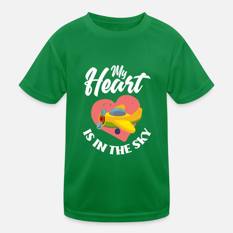 Flugzeug Luftfahrt Pilot Lustiges Piloten Geschenk Kinder Funktions-T-Shirt