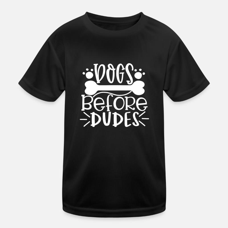 Hunde vor Kerlen Kinder Funktions-T-Shirt