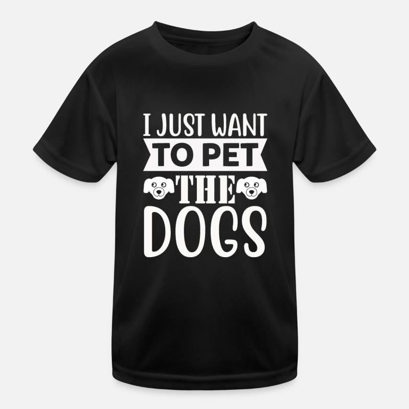 Ich will einfach nur Hunde streicheln Kinder Funktions-T-Shirt