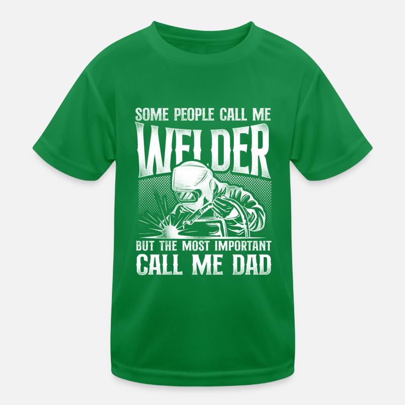 Welder Welding Dad Father Vintage Kinder Funktions-T-Shirt