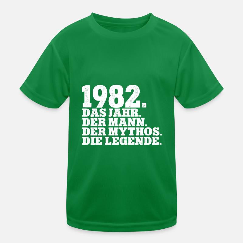 1982 Männer Geburtstag Kinder Funktions-T-Shirt