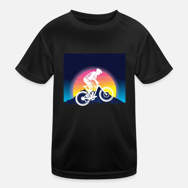 Vaporwave Downhill Kids Functional T-Shirt