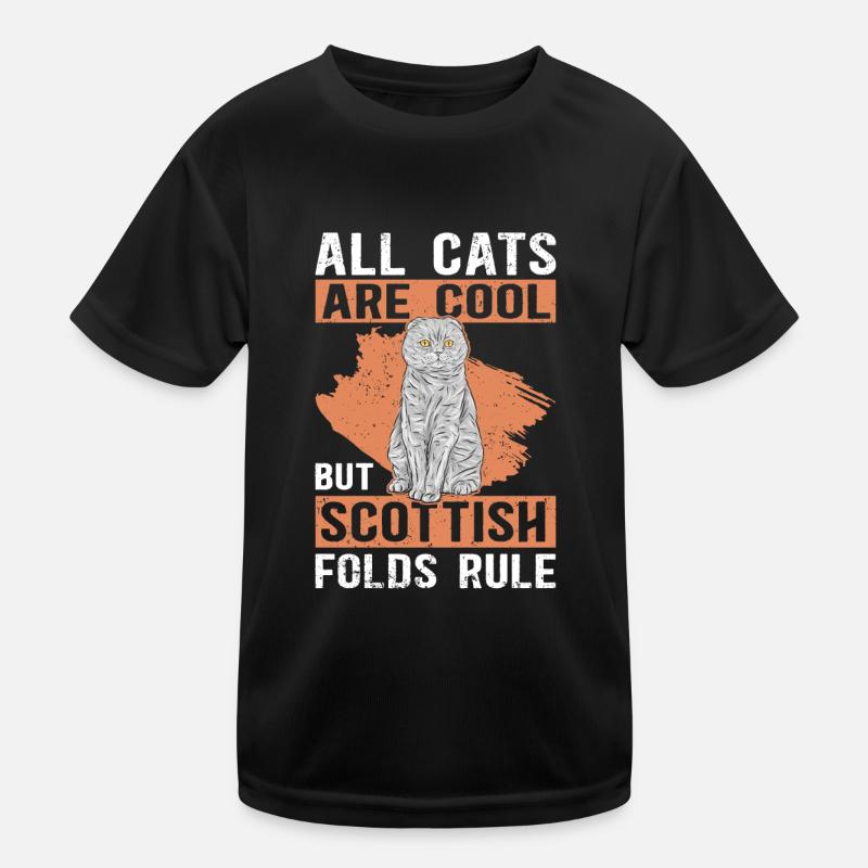 Scottish Folding Ear Cat Scottish Fold Gift Kids Functional T-Shirt