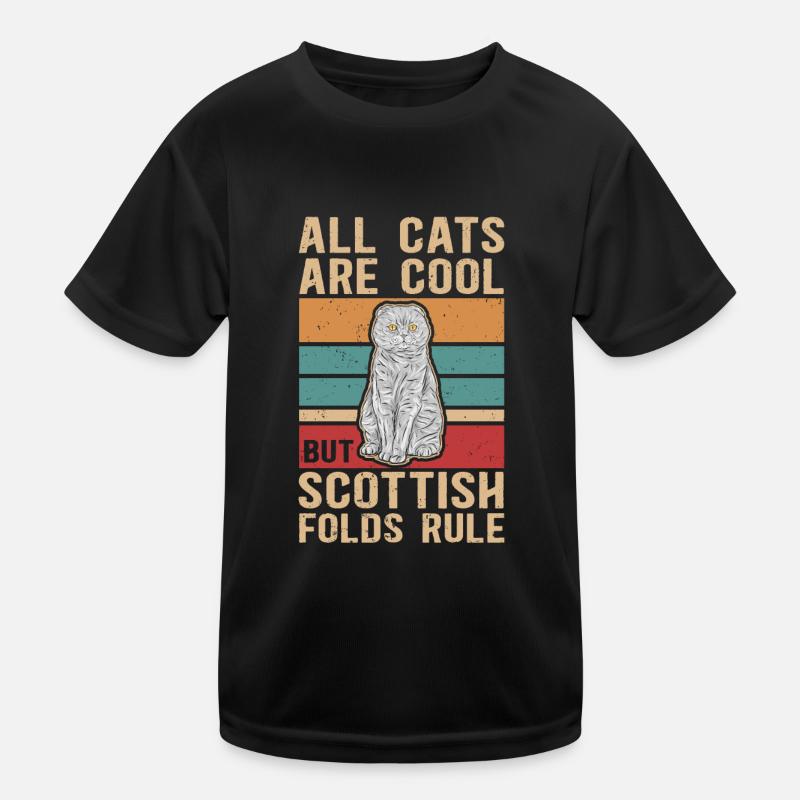 Scottish folding ear cat | Scottish Fold Gift Kids Functional T-Shirt