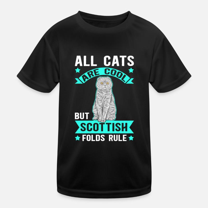 Scottish Folding Ear Cat Cats Gift Kids Functional T-Shirt