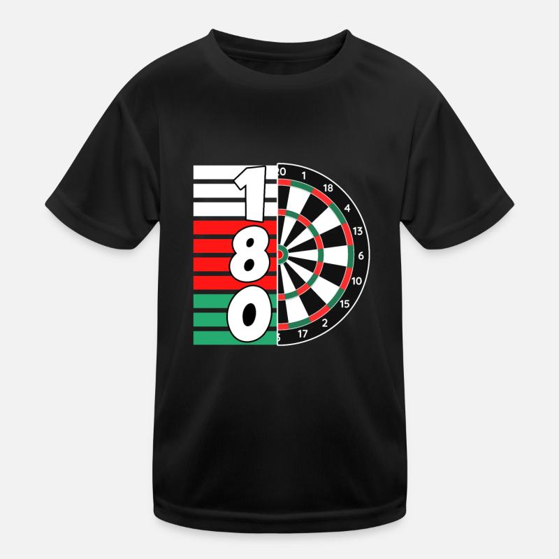 Darts Dartboard 180 Points 180 Dart Kids Functional T-Shirt