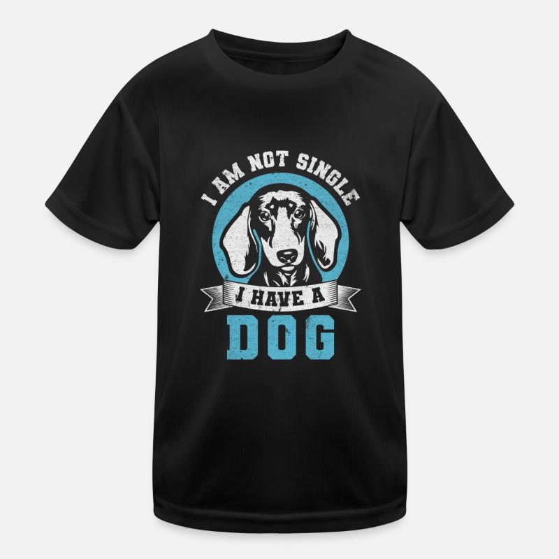 Je ne suis pas célibataire J’ai un chien chien amour T-shirt sport Enfant