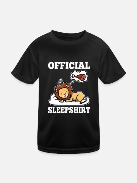 Chemise de nuit officielle lion - T-shirt sport Enfant - noir - Devant
