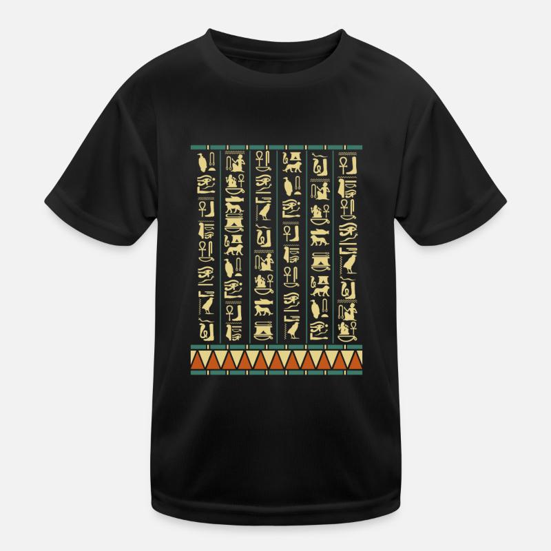Hieroglyphs Pyramids Ancient Egypt Kids Functional T-Shirt
