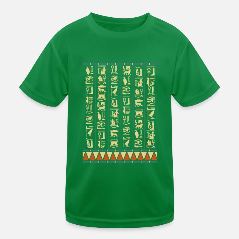 Hieroglyphs Pyramids Ancient Egypt Kids Functional T-Shirt