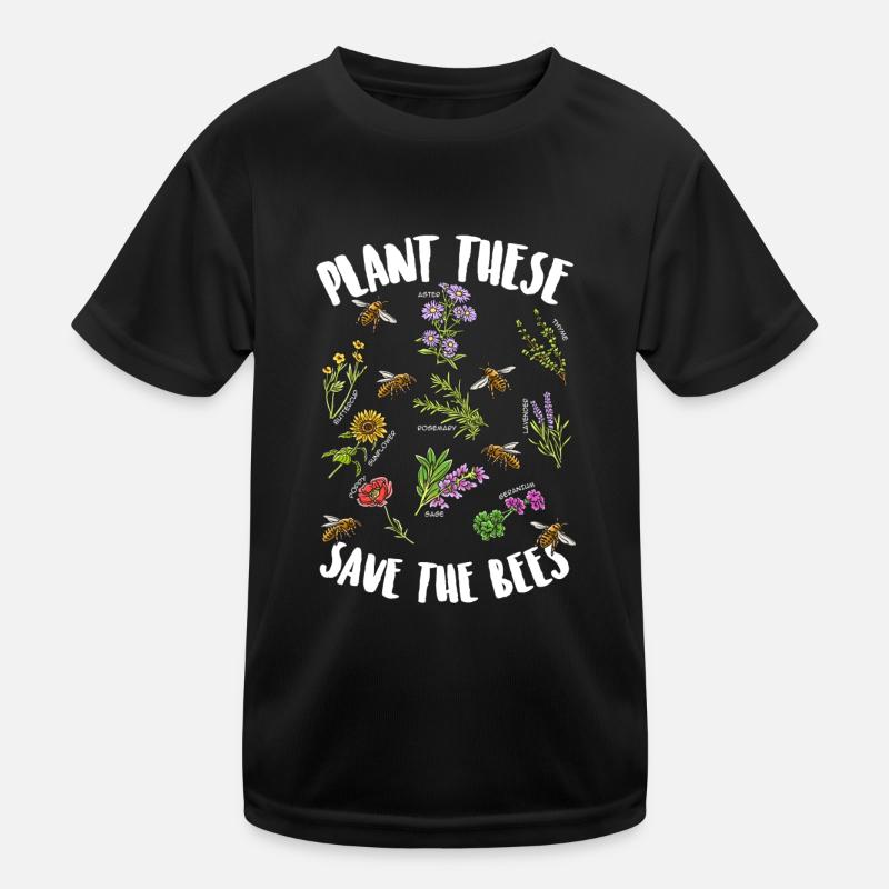 Plant This Saves Bees Kids Functional T-Shirt