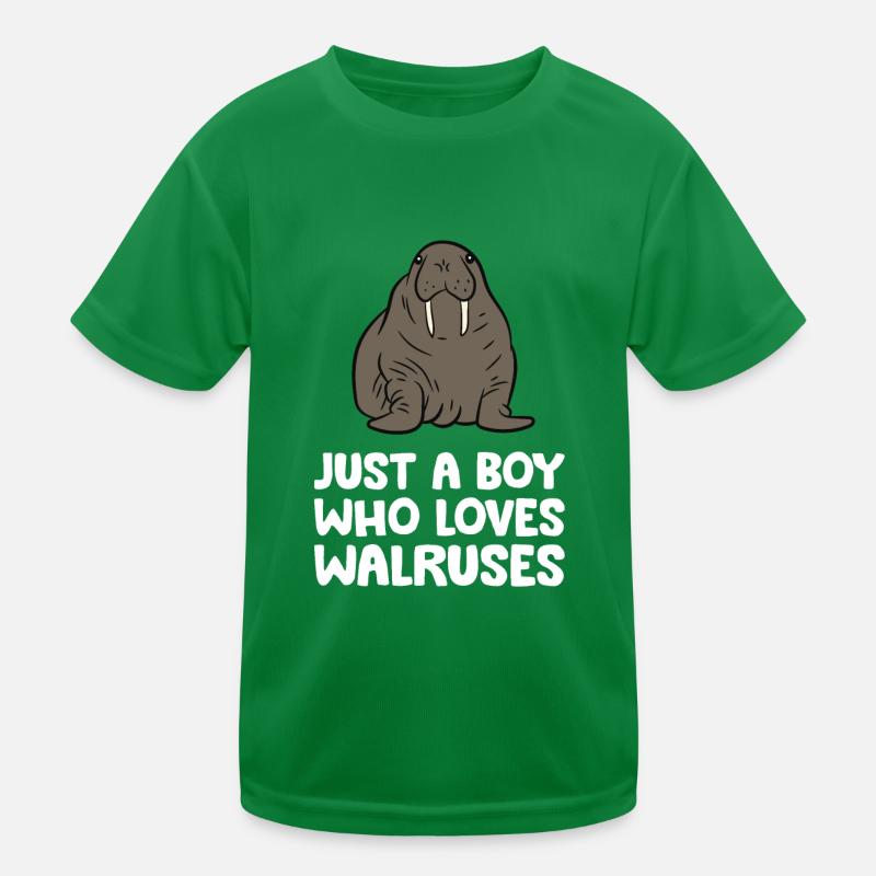 Juste un garçon qui aime les morses T-shirt sport Enfant