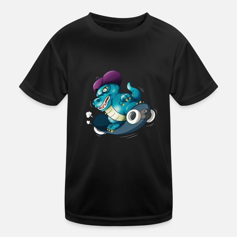 Skater T-Rex Cool Dinosaur Skateboard Skater T-shirt sport Enfant