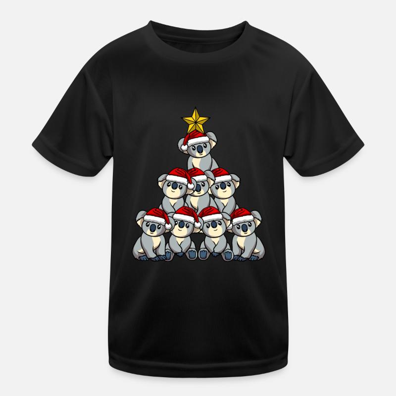 Koala Weihnachtsbaum Kinder Funktions-T-Shirt