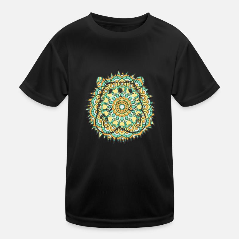 Mandala Hedgehog Geometry Pattern T-shirt sport Enfant