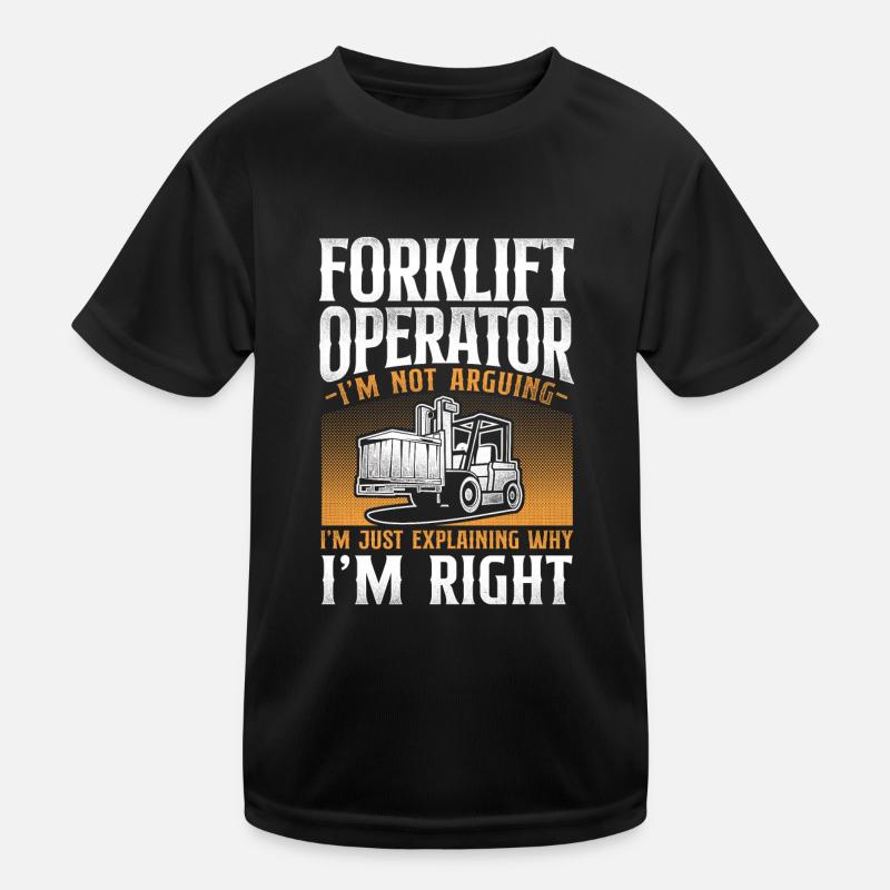 Certified Forklift Truck Operator Kinder Funktions-T-Shirt