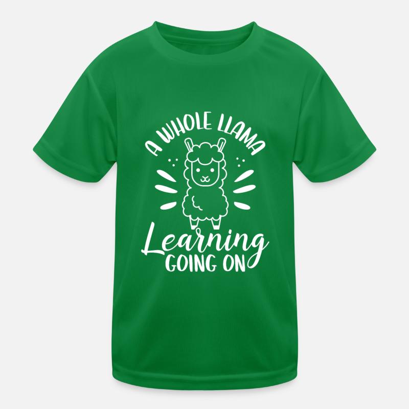 A Whole Lama Learns Kids Functional T-Shirt