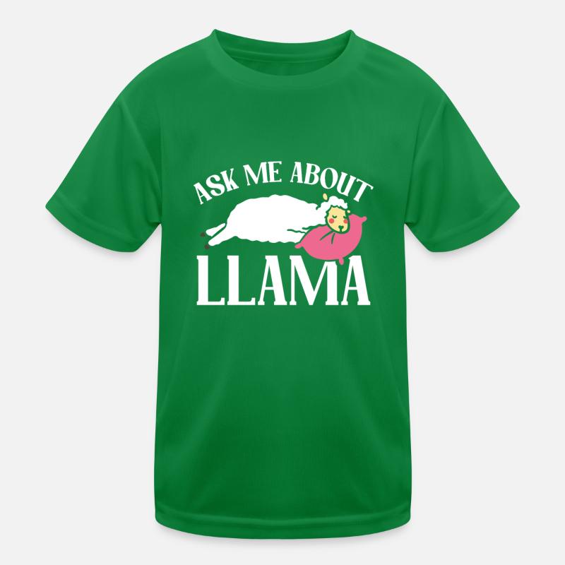 Fragen Sie Mich Nach Lama Kinder Funktions-T-Shirt
