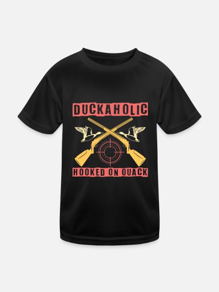 Duck Hunt Duck Hunter Bird Hunting Duck Hunting - Kinder Funktions-T-Shirt - Schwarz - Vorne