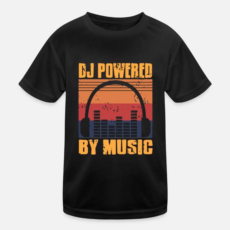 DJ vintage rétro propulsé par music cool DJ designs T-shirt sport Enfant