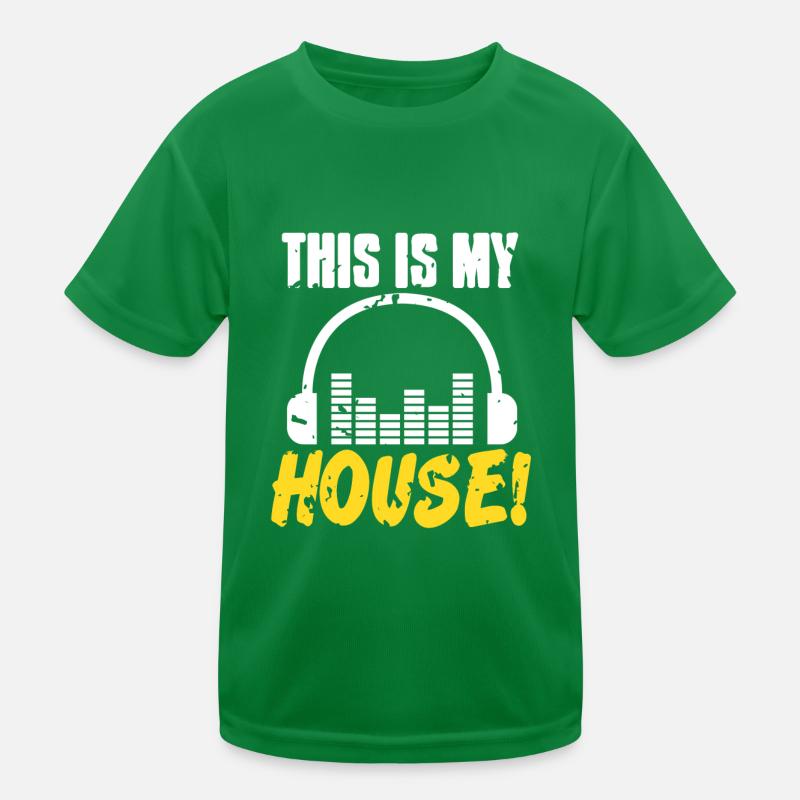 C’est ma maison! Cool Retro DJ Deejay Lover T-shirt sport Enfant