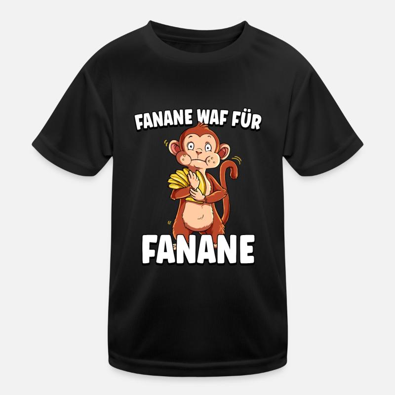 Affe Banane Kinder Funktions-T-Shirt
