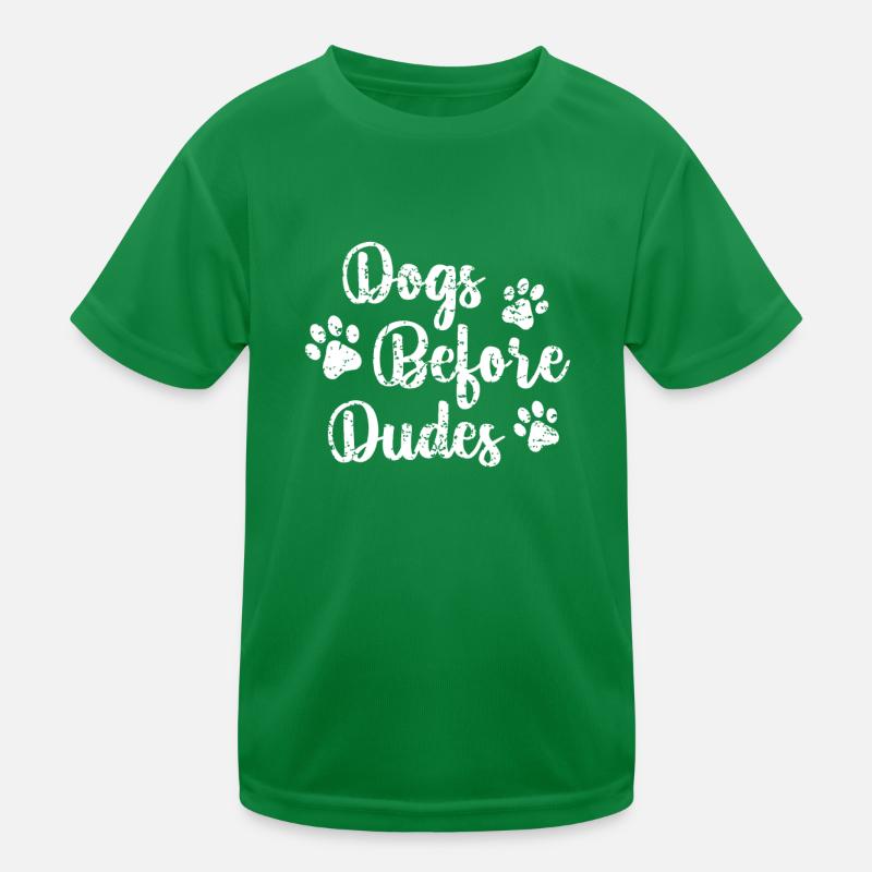 Chiens devant des mecs T-shirt sport Enfant