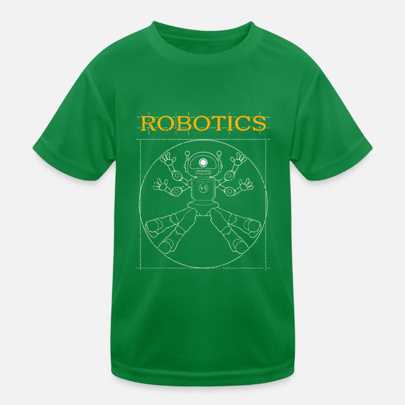 Robotics Robot Robotics Vitruvian Man Kids Functional T-Shirt