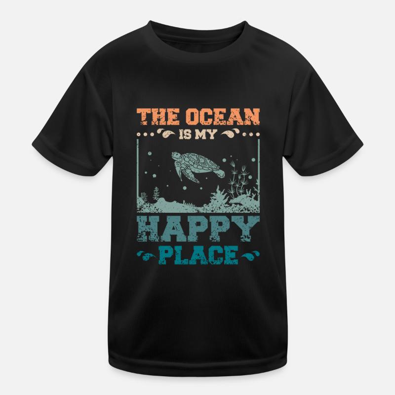 L’océan est mon endroit heureux T-shirt sport Enfant