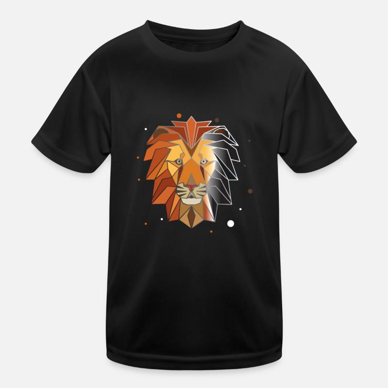 Löwe Polygon Kinder Funktions-T-Shirt
