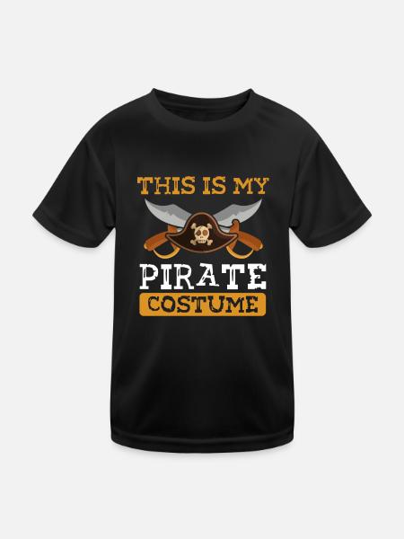 C’est mon costume de pirate - T-shirt sport Enfant - noir - Devant
