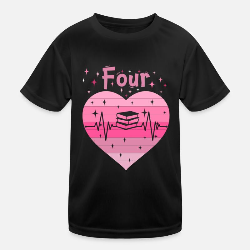4. Geburtstag Lesen Bücher Buch Mädchen Tochter Kinder Funktions-T-Shirt
