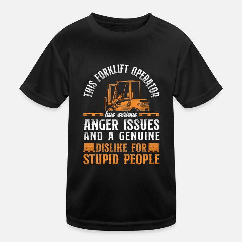 Certified Forklift Truck Operator Kids Functional T-Shirt
