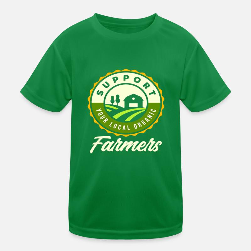 Bauer Lokaler Bio Bauer Kinder Funktions-T-Shirt