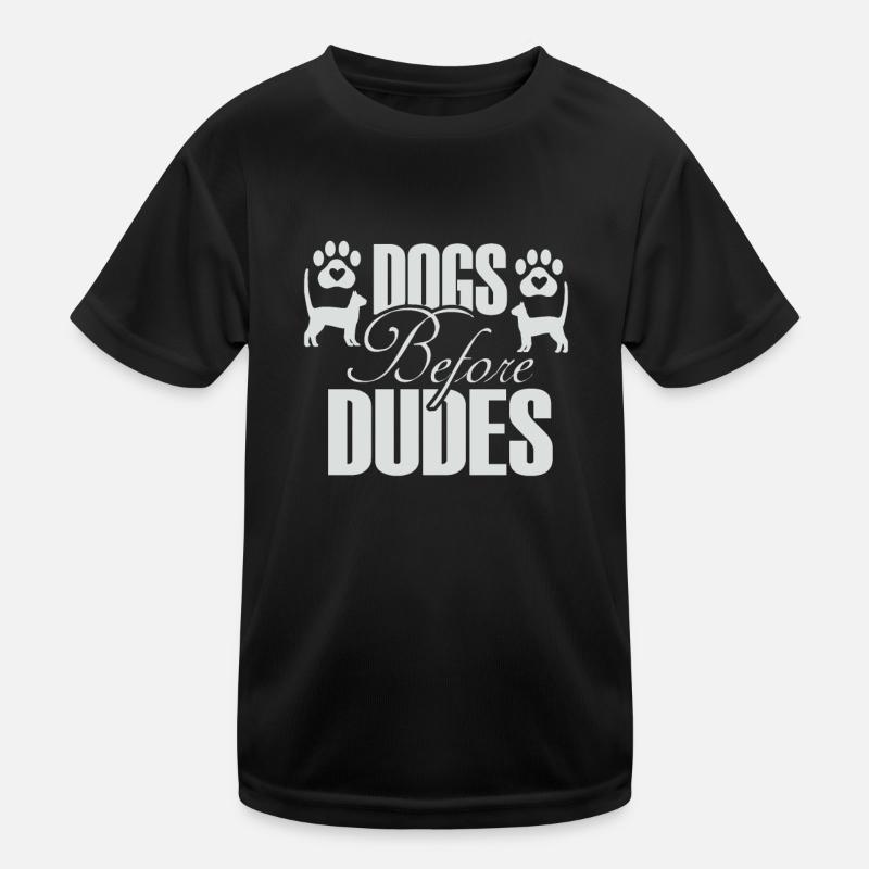 Hunde vor Kerlen Kinder Funktions-T-Shirt