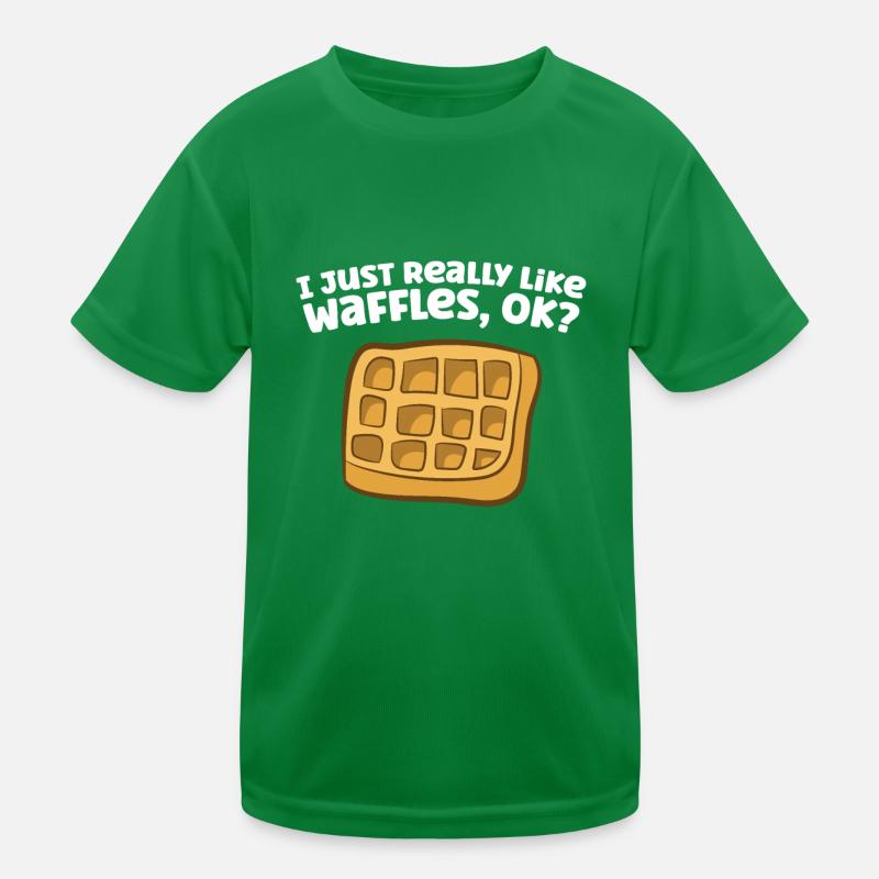I Just Really Like Waffles, Ok? Kids Functional T-Shirt