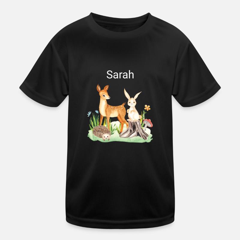 Animal deer rabbit hedgehog Sarah Kinder Funktions-T-Shirt