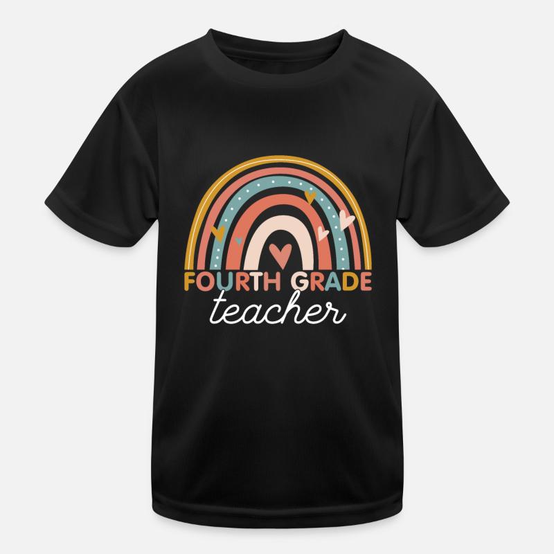 Teacher - Vintage 4th Fourth Grade Kids Functional T-Shirt