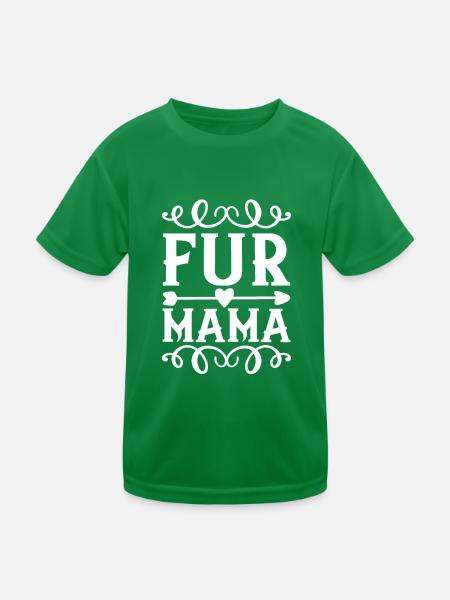 Maman de fourrure - T-shirt sport Enfant - vert - Devant