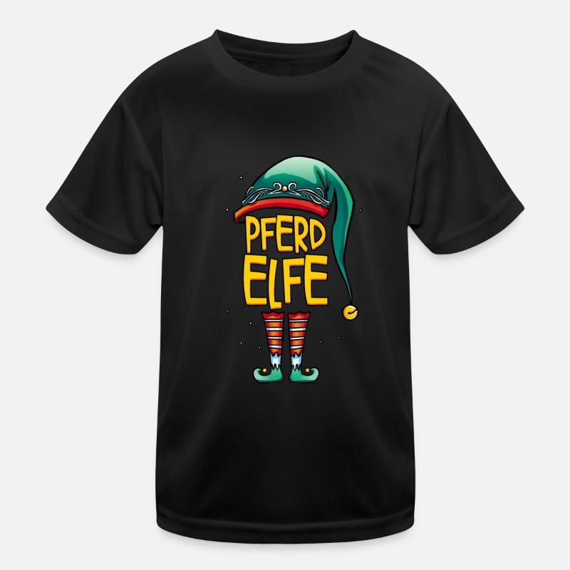 Elfe Pferde Kinder Funktions-T-Shirt