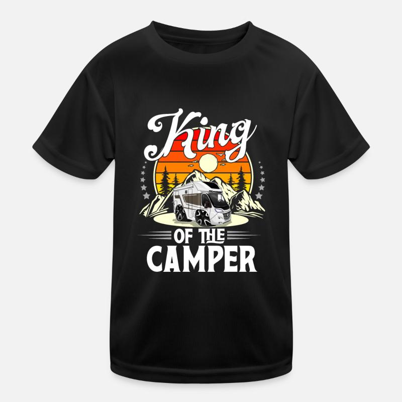 Camping Camper Campen Kinder Funktions-T-Shirt