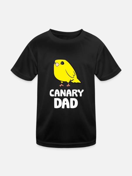 Yellow Canary Bird Canary Dad - Kids Functional T-Shirt - black - Front