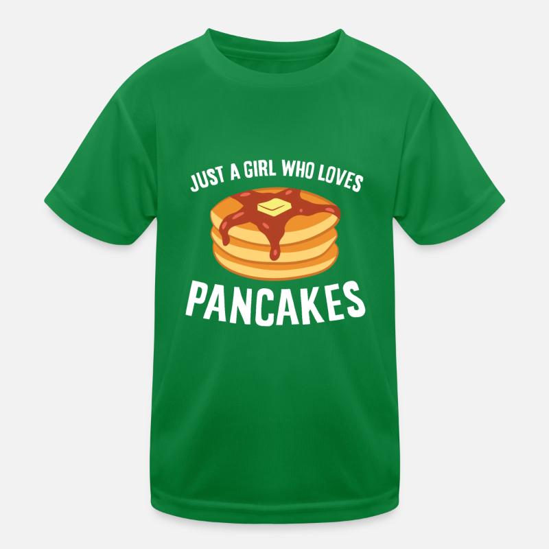 Nur ein Mädchen, das Pfannkuchen liebt Kinder Funktions-T-Shirt