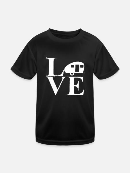 Urlaub Naturliebhaber Camping lustiger Spruch - Kinder Funktions-T-Shirt - Schwarz - Vorne