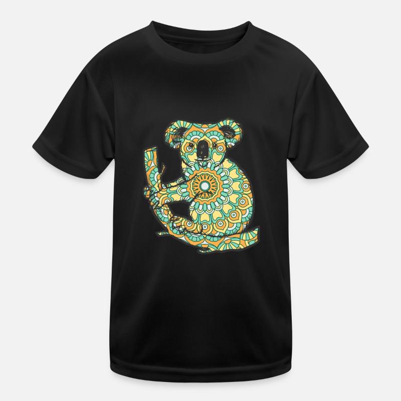 Mandala Koala Geometry Pattern Kids Functional T-Shirt