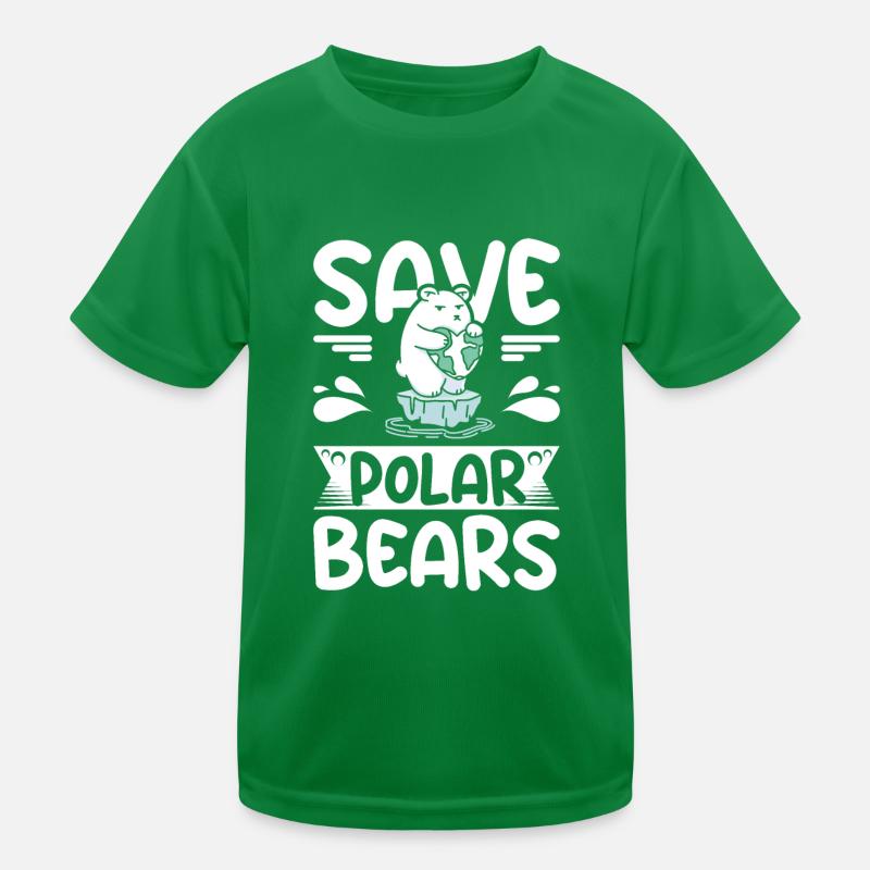 Save polar bears Kinder Funktions-T-Shirt